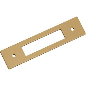 Amerock Medora 12 inch (305mm) Center-to-Center Rectangle Polished Nickel Cabinet Pull Backplate, BP37789PN(Champagne Bronze)
