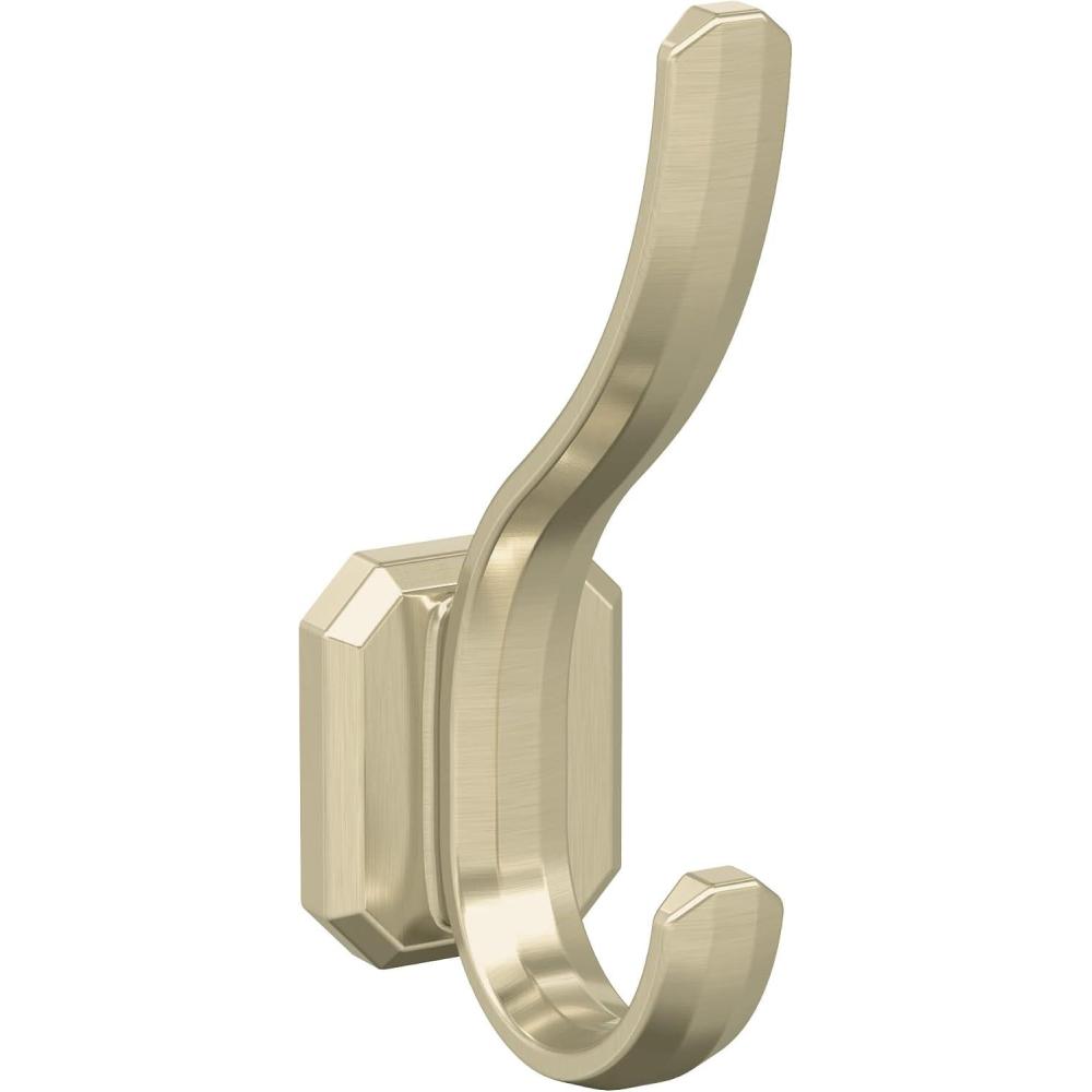 imageAmerock HBX36693CZ Granlyn Double Prong Decorative Wall Hook Champagne Bronze Hook for Coats Hats Backpacks Bags Hooks for Bathroom Bedroom Closet Entryway Laundry Room OfficeGolden Champagne