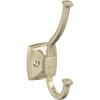 Amerock H37002CZ | Kinsale Double Prong Decorative Wall Hook | Champagne Bronze Hook for Coats, Hats, Backpacks, Bags | Hooks for Bathroom, Bedroom, Closet, Entryway, Laundry Room, Office(Golden Champagne)