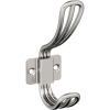Amerock H37006CZ | Vinland Double Prong Decorative Wall Hook | Champagne Bronze Hook for Coats, Hats, Backpacks, Bags | Hooks for Bathroom, Bedroom, Closet, Entryway, Laundry Room, Office(Polished Nickel)