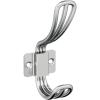 Amerock H37006CZ | Vinland Double Prong Decorative Wall Hook | Champagne Bronze Hook for Coats, Hats, Backpacks, Bags | Hooks for Bathroom, Bedroom, Closet, Entryway, Laundry Room, Office(Chrome)