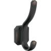 Amerock HBX36693CZ | Granlyn Double Prong Decorative Wall Hook | Champagne Bronze Hook for Coats, Hats, Backpacks, Bags | Hooks for Bathroom, Bedroom, Closet, Entryway, Laundry Room, Office(Oil Rubbed Bronze)