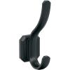 Amerock HBX36693CZ | Granlyn Double Prong Decorative Wall Hook | Champagne Bronze Hook for Coats, Hats, Backpacks, Bags | Hooks for Bathroom, Bedroom, Closet, Entryway, Laundry Room, Office(Matte Black)