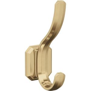 Amerock HBX36693CZ | Granlyn Double Prong Decorative Wall Hook | Champagne Bronze Hook for Coats, Hats, Backpacks, Bags | Hooks for Bathroom, Bedroom, Closet, Entryway, Laundry Room, Office(Champagne Bronze)