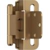 Amerock Cabinet Hinge 1/2 inch (13 mm) Overlay Hinge White 2 Pack Self-Closing Hinge Partial Wrap H𝗶𝗻𝗴𝗲 Cabinet Door 𝐇𝐢𝐧𝐠𝐞(Champagne Bronze)