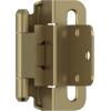 Amerock Cabinet Hinge 1/2 inch (13 mm) Overlay Hinge White 2 Pack Self-Closing Hinge Partial Wrap H𝗶𝗻𝗴𝗲 Cabinet Door 𝐇𝐢𝐧𝐠𝐞(Golden Champagne)