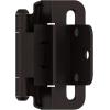 Amerock Cabinet Hinge 1/2 inch (13 mm) Overlay Hinge White 2 Pack Self-Closing Hinge Partial Wrap H𝗶𝗻𝗴𝗲 Cabinet Door 𝐇𝐢𝐧𝐠𝐞(Oil Rubbed Bronze)