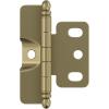 Amerock | Cabinet Hinge | Full Wrap | Antique Brass | 1 Pack | Non Self-Closing |3/4 inch (19 mm) Door Thickness | Cabinet Door(Golden Champagne)