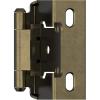 Amerock Cabinet Hinge 1/2 inch (13 mm) Overlay Hinge White 2 Pack Self-Closing Hinge Partial Wrap H𝗶𝗻𝗴𝗲 Cabinet Door 𝐇𝐢𝐧𝐠𝐞(Burnished Brass)