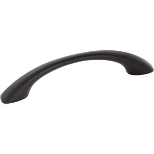 Amerock | Cabinet Pull | Matte Black | 3-3/4 inch (96 mm) Center to Center | Vaile | 25 Pack | Drawer Pull | Drawer Handle | Cabinet Hardware