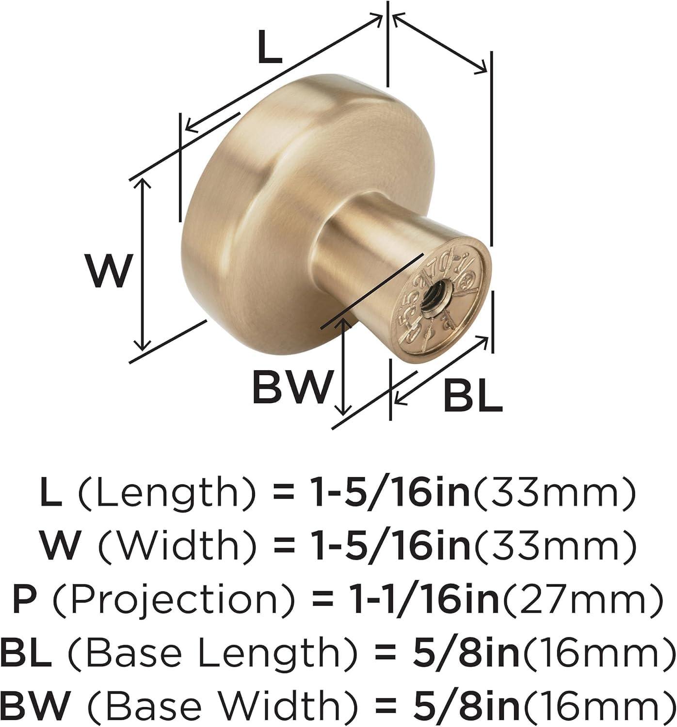 imageAmerock Cabinet Knob Black Bronze 158 inch 41 mm Diameter Blackrock 1 Pack Drawer Knob Cabinet HardwareChampagne Bronze