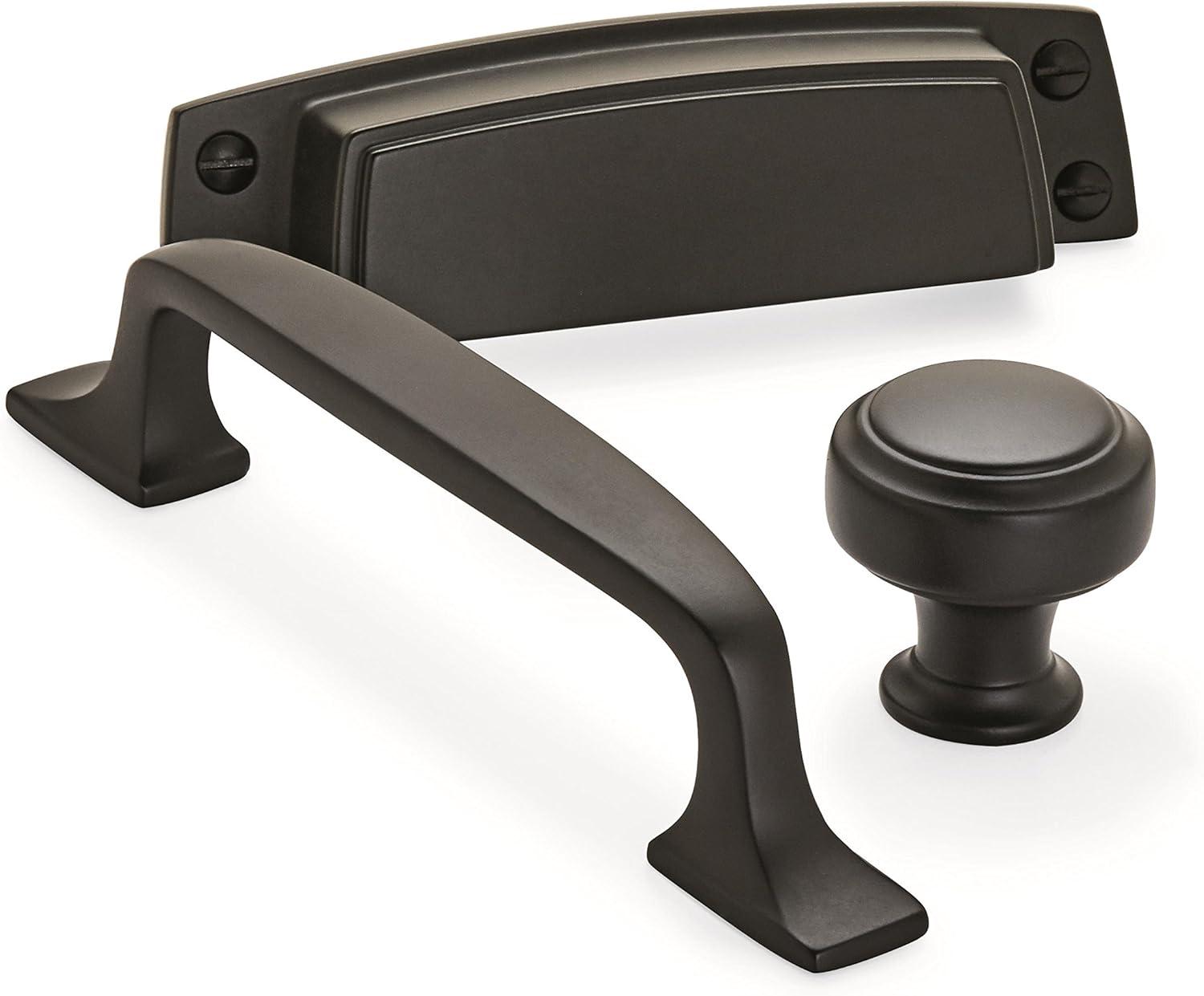 imageAmerock Cabinet Pull Black Bronze 5116 inch 128 mm Center to Center Highland Ridge 1 Pack Drawer Pull Drawer Handle Cabinet HardwareBlack Bronze