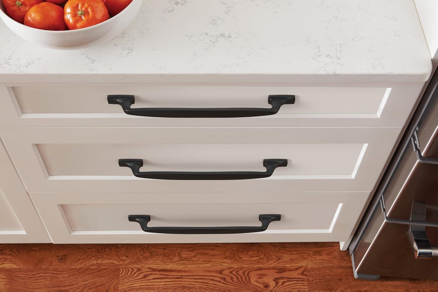 imageAmerock Cabinet Pull Black Bronze 5116 inch 128 mm Center to Center Highland Ridge 1 Pack Drawer Pull Drawer Handle Cabinet HardwareBlack Bronze