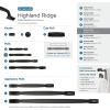 Amerock | Cabinet Pull | Black Bronze | 5-1/16 inch (128 mm) Center to Center | Highland Ridge | 1 Pack | Drawer Pull | Drawer Handle | Cabinet Hardware(Black Bronze)