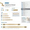 Amerock | Cabinet Pull | Black Bronze | 5-1/16 inch (128 mm) Center to Center | Highland Ridge | 1 Pack | Drawer Pull | Drawer Handle | Cabinet Hardware(Champagne Bronze)