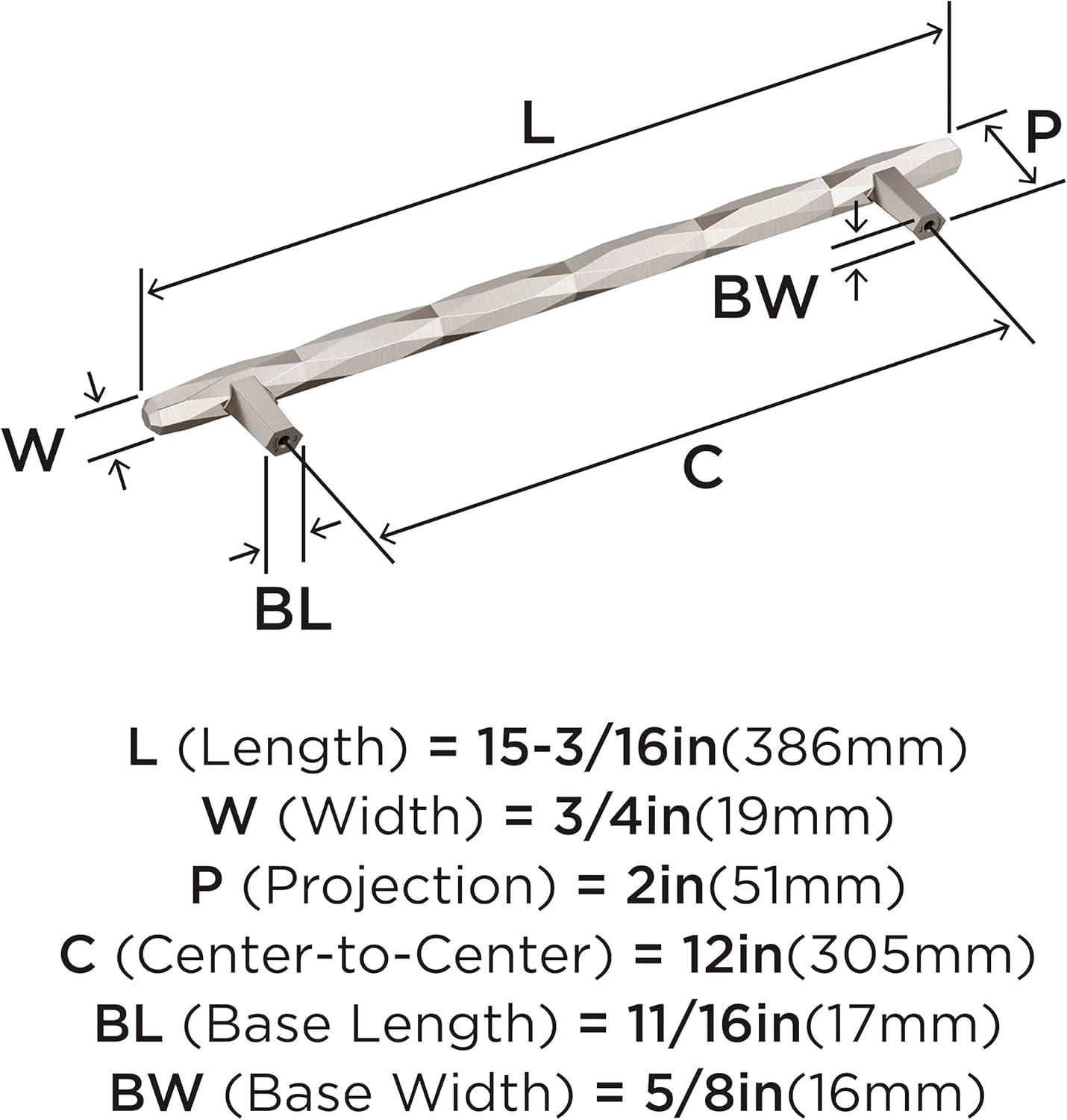 imageAmerock Cabinet Pull Champagne Bronze 5116 inch 128 mm Center to Center St Vincent 1 Pack Drawer Pull Drawer Handle Cabinet HardwareSatin Nickel