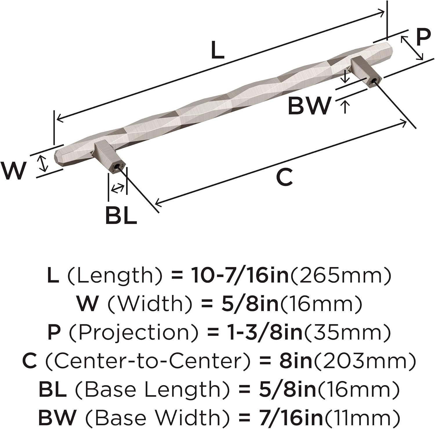 imageAmerock Cabinet Pull Champagne Bronze 5116 inch 128 mm Center to Center St Vincent 1 Pack Drawer Pull Drawer Handle Cabinet HardwareSatin Nickel