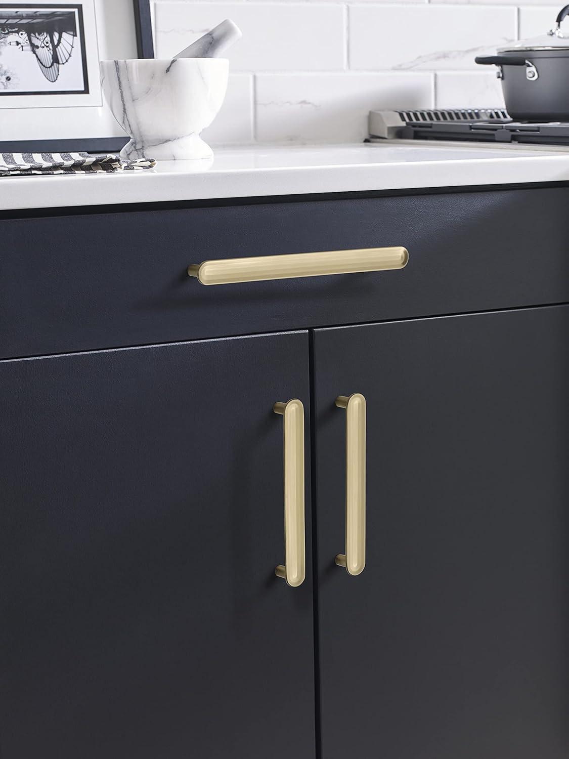 imageAmerock Cabinet Pull Golden Champagne 334 inch 96 mm Center to Center Concentric 1 Pack Drawer Pull Drawer Handle Cabinet HardwareGolden Champagne