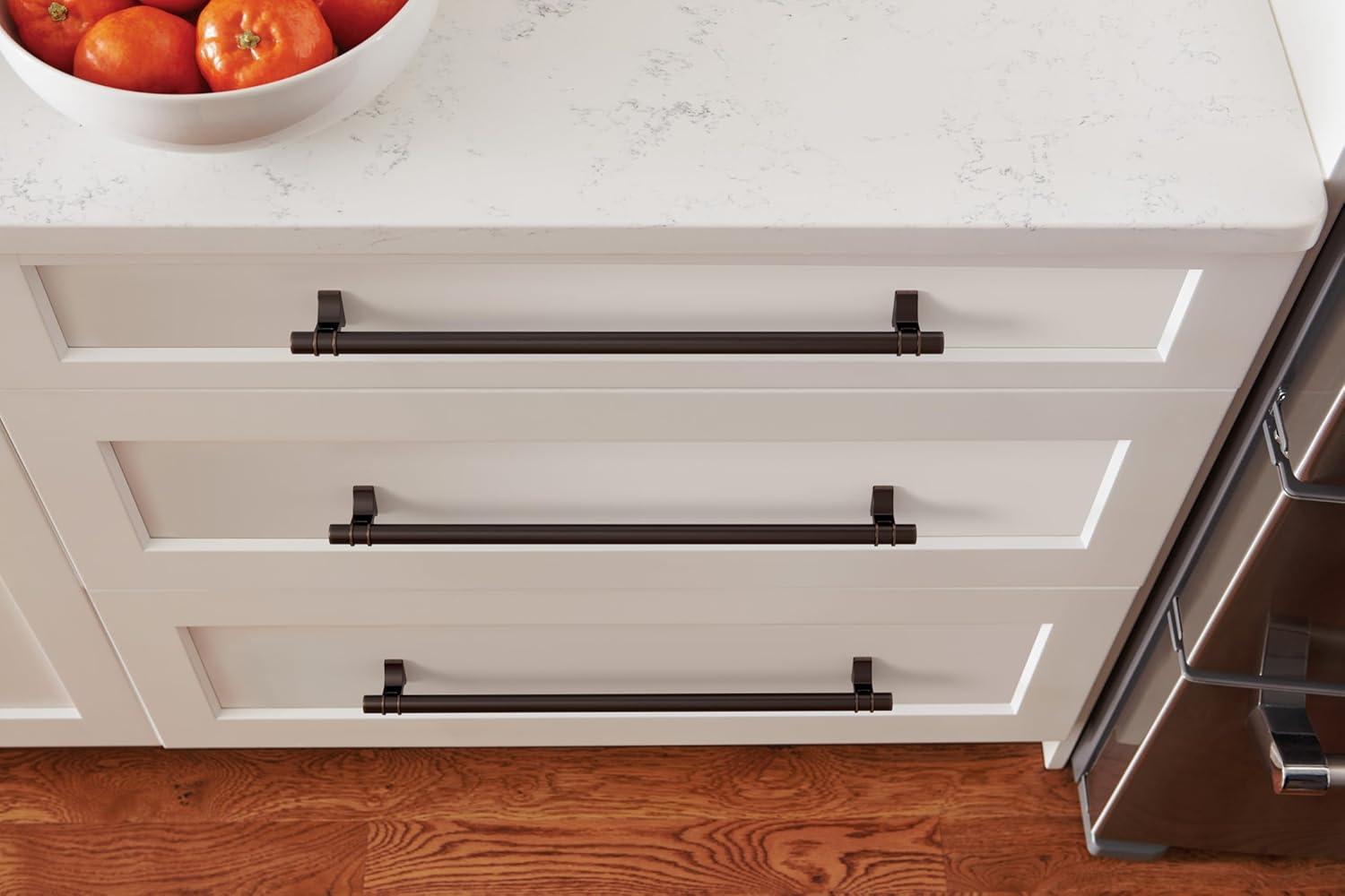 imageAmerock Cabinet Pull Golden Champagne 6516 inch 160 mm Center to Center Davenport 1 Pack Drawer Pull Drawer Handle Cabinet HardwareOil Rubbed Bronze