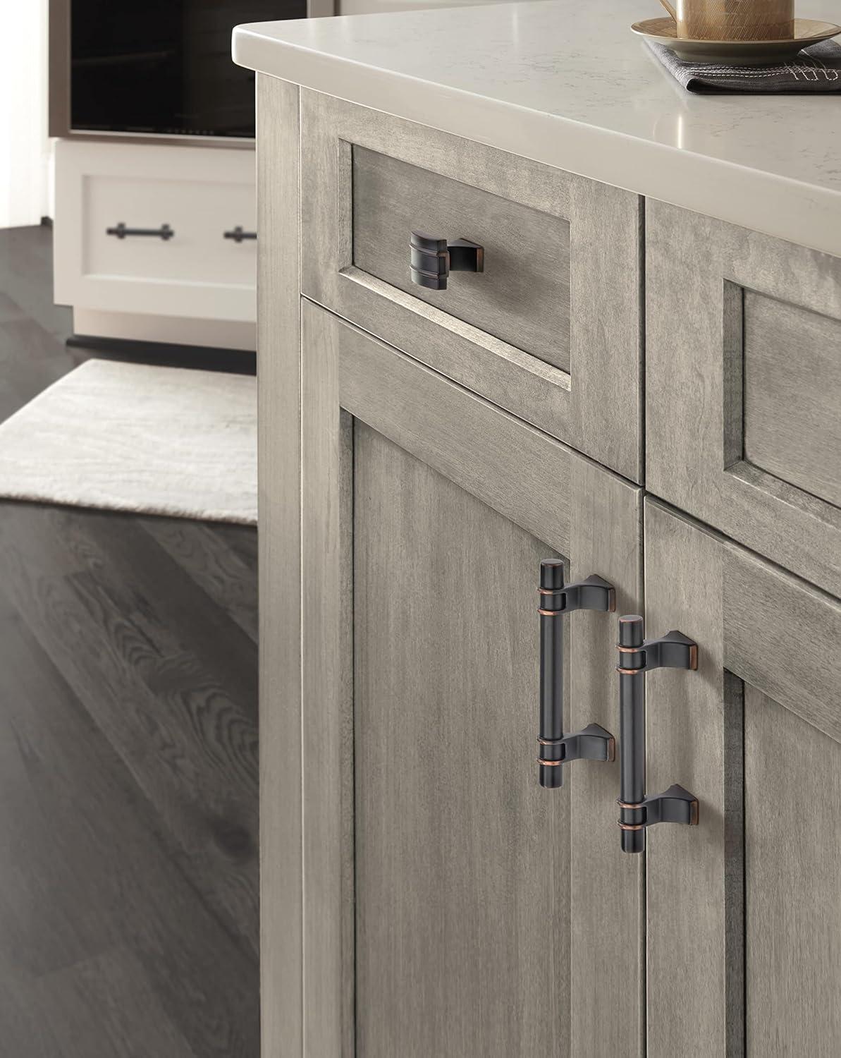 imageAmerock Cabinet Pull Golden Champagne 6516 inch 160 mm Center to Center Davenport 1 Pack Drawer Pull Drawer Handle Cabinet HardwareOil Rubbed Bronze