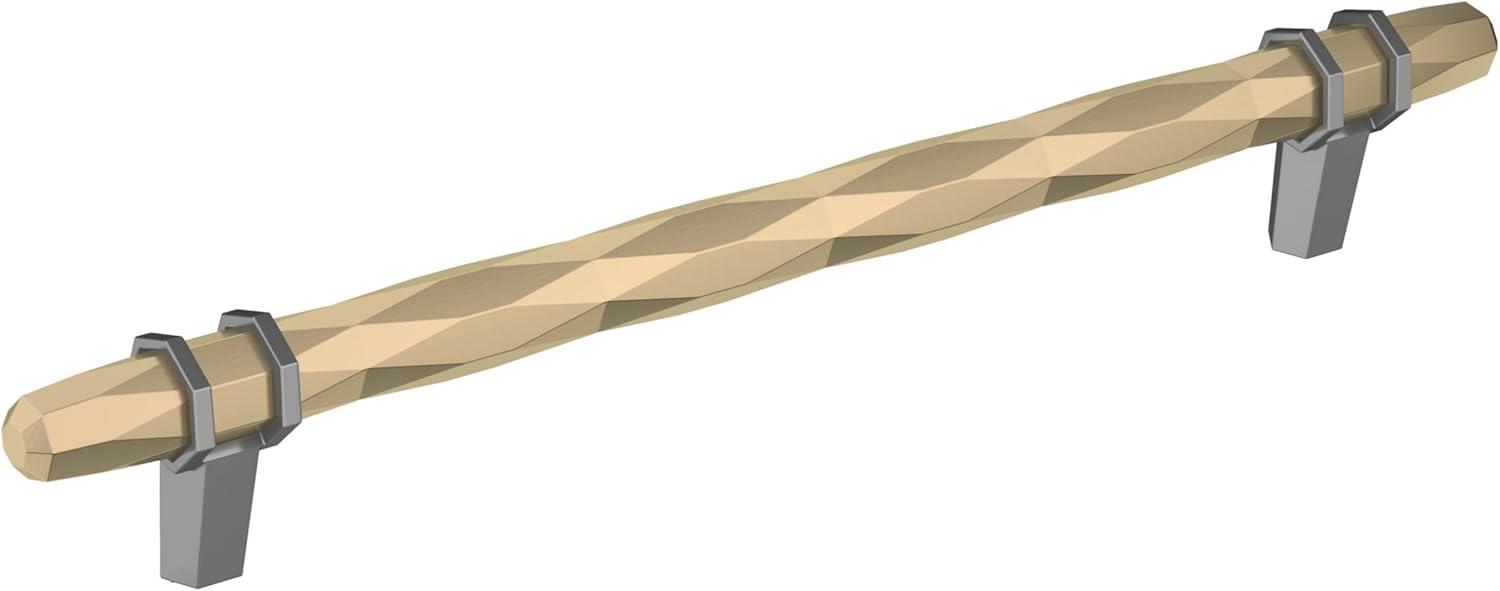 imageAmerock Cabinet Pull Golden ChampagneBlack Chrome 334 inch 96 mm CentertoCenter London 1 Pack Drawer Pull Drawer Handle Cabinet HardwareGolden ChampagneBlack Chrome