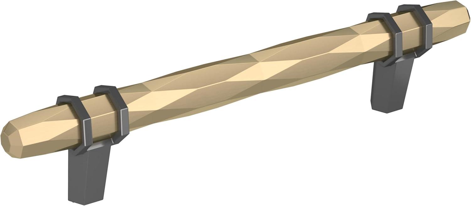 imageAmerock Cabinet Pull Golden ChampagneBlack Chrome 334 inch 96 mm CentertoCenter London 1 Pack Drawer Pull Drawer Handle Cabinet HardwareGolden ChampagneBlack Chrome
