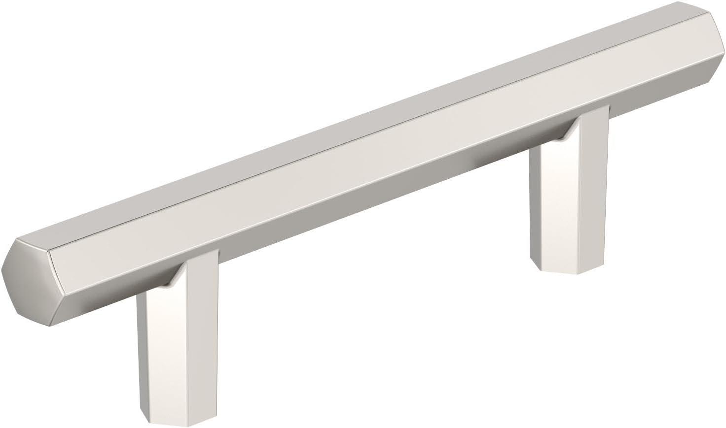 imageAmerock Cabinet Pull Matte Black 334 inch 96 mm CentertoCenter Caliber 1 Pack Drawer Pull Cabinet Handle Cabinet HardwarePolished Nickel