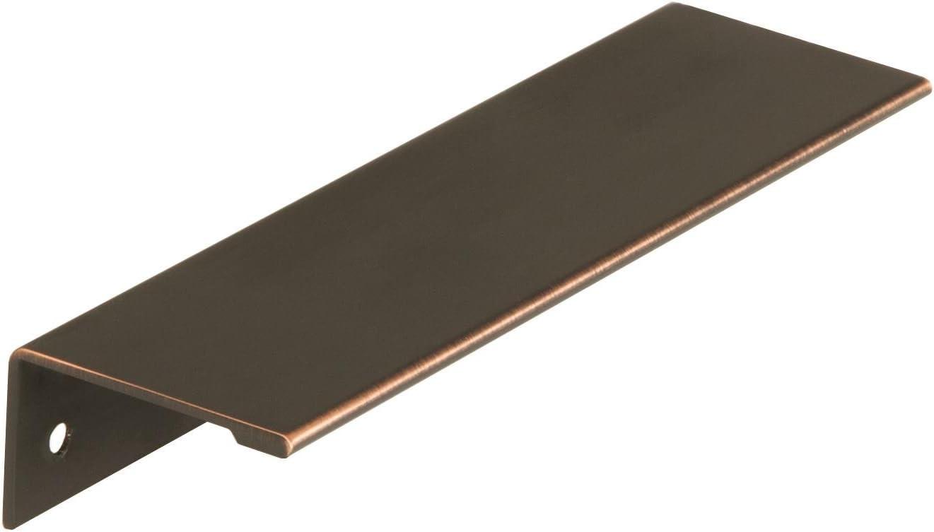 imageAmerock Cabinet Pull Matte Black 5116 inch 128 mm Center to Center Edge Pull 1 Pack Drawer Pull Drawer Handle Cabinet HardwareOil Rubbed Bronze