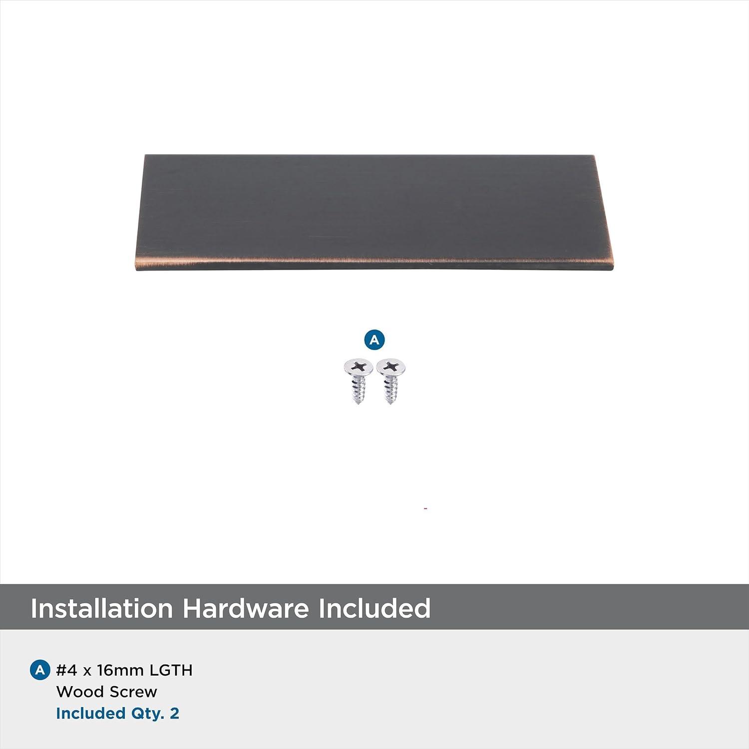 imageAmerock Cabinet Pull Matte Black 5116 inch 128 mm Center to Center Edge Pull 1 Pack Drawer Pull Drawer Handle Cabinet HardwareOil Rubbed Bronze