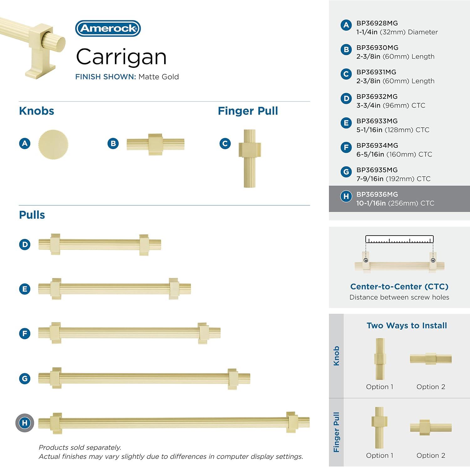 imageAmerock Cabinet Pull Matte Black 6516 inch 160 mm Center to Center Carrigan 1 Pack Drawer Pull Drawer Handle Cabinet HardwareMatte Gold