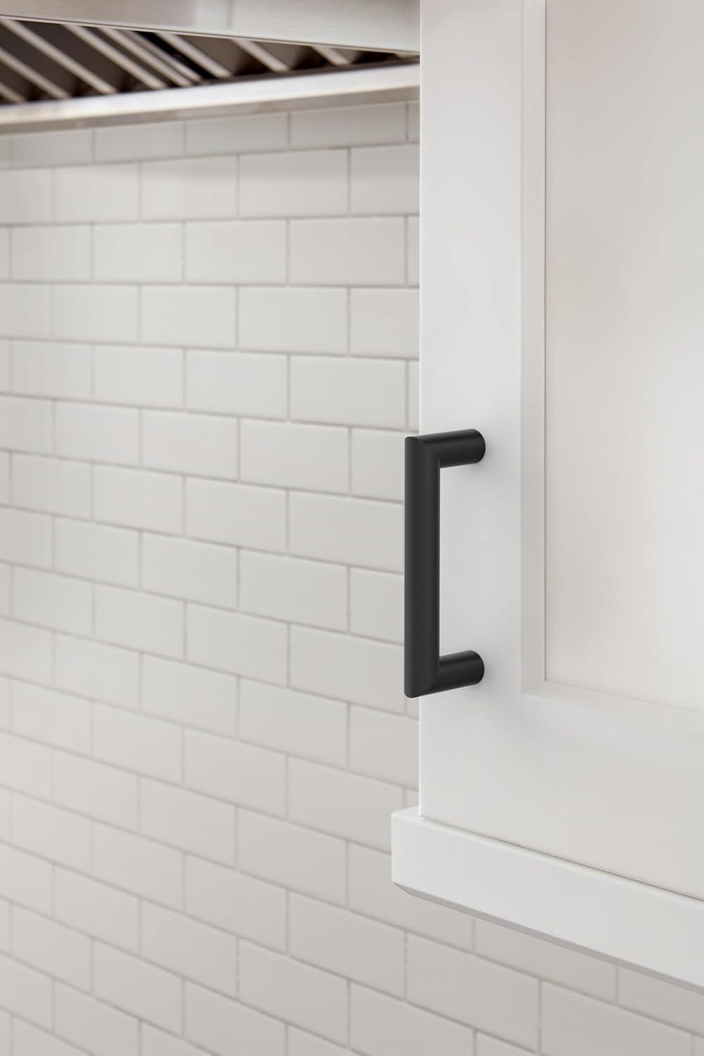 imageAmerock Cabinet Pull Matte Black 6516 inch 160 mm CentertoCenter Revolve 1 Pack Drawer Pull Cabinet Handle Cabinet HardwareMatte Black