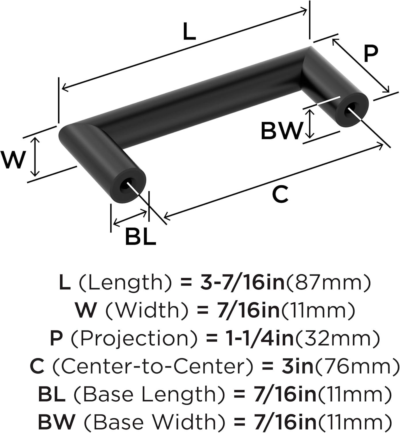 imageAmerock Cabinet Pull Matte Black 6516 inch 160 mm CentertoCenter Revolve 1 Pack Drawer Pull Cabinet Handle Cabinet HardwareMatte Black