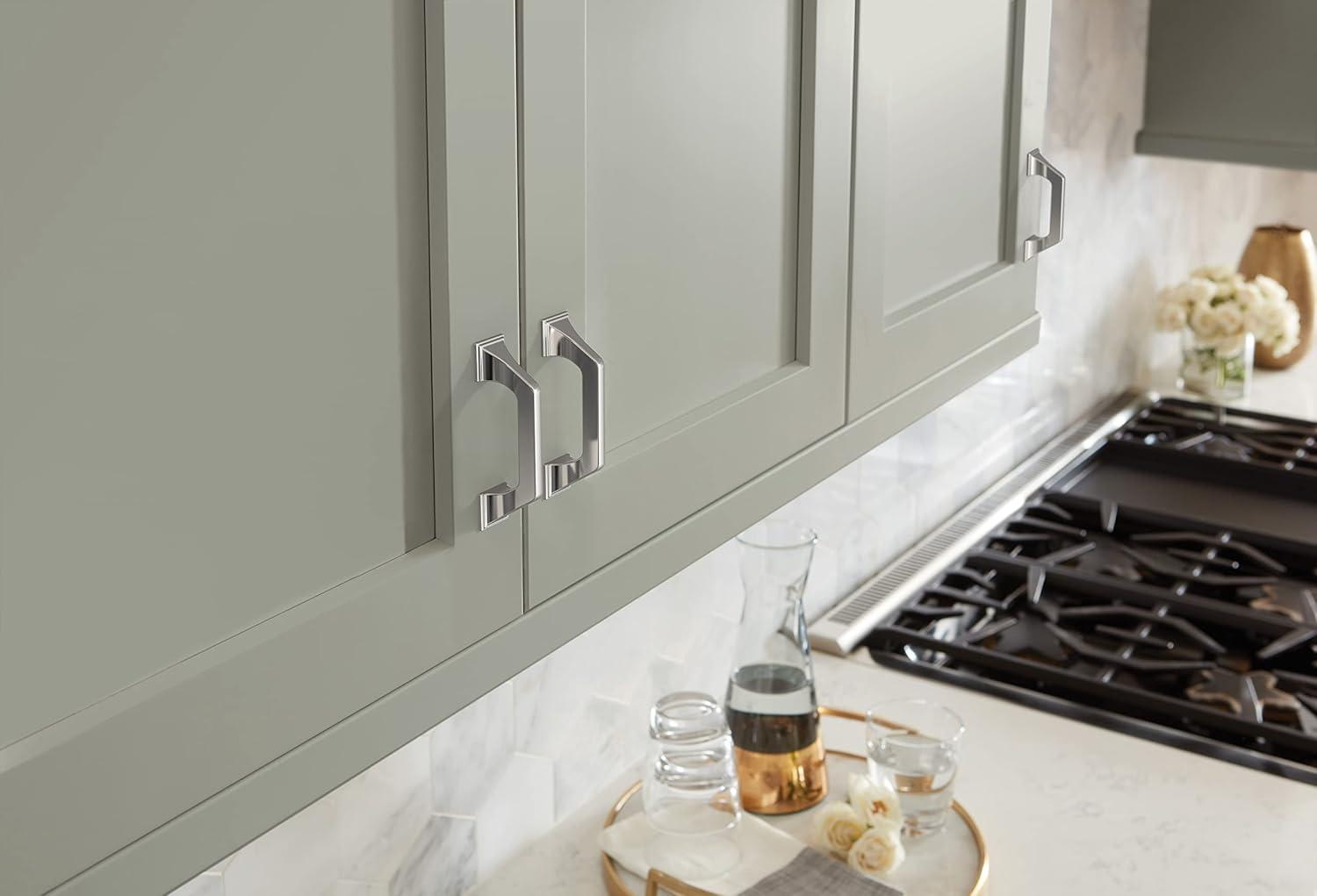 imageAmerock Cabinet Pull Matte Black 81316 inch 224 mm CentertoCenter Exceed 1 Pack Drawer Pull Cabinet Handle Cabinet HardwarePolished Chrome
