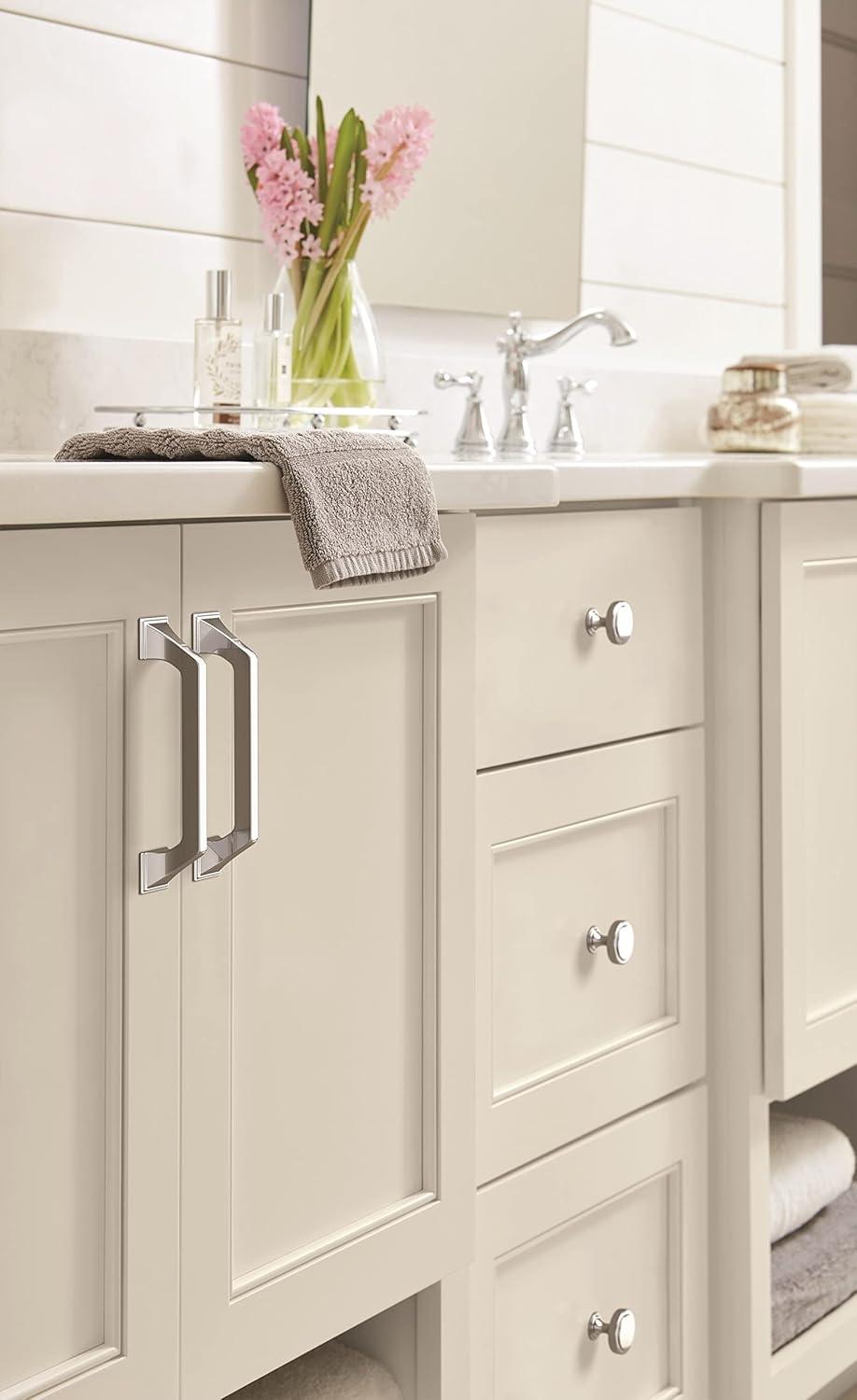 imageAmerock Cabinet Pull Matte Black 81316 inch 224 mm CentertoCenter Exceed 1 Pack Drawer Pull Cabinet Handle Cabinet HardwarePolished Chrome