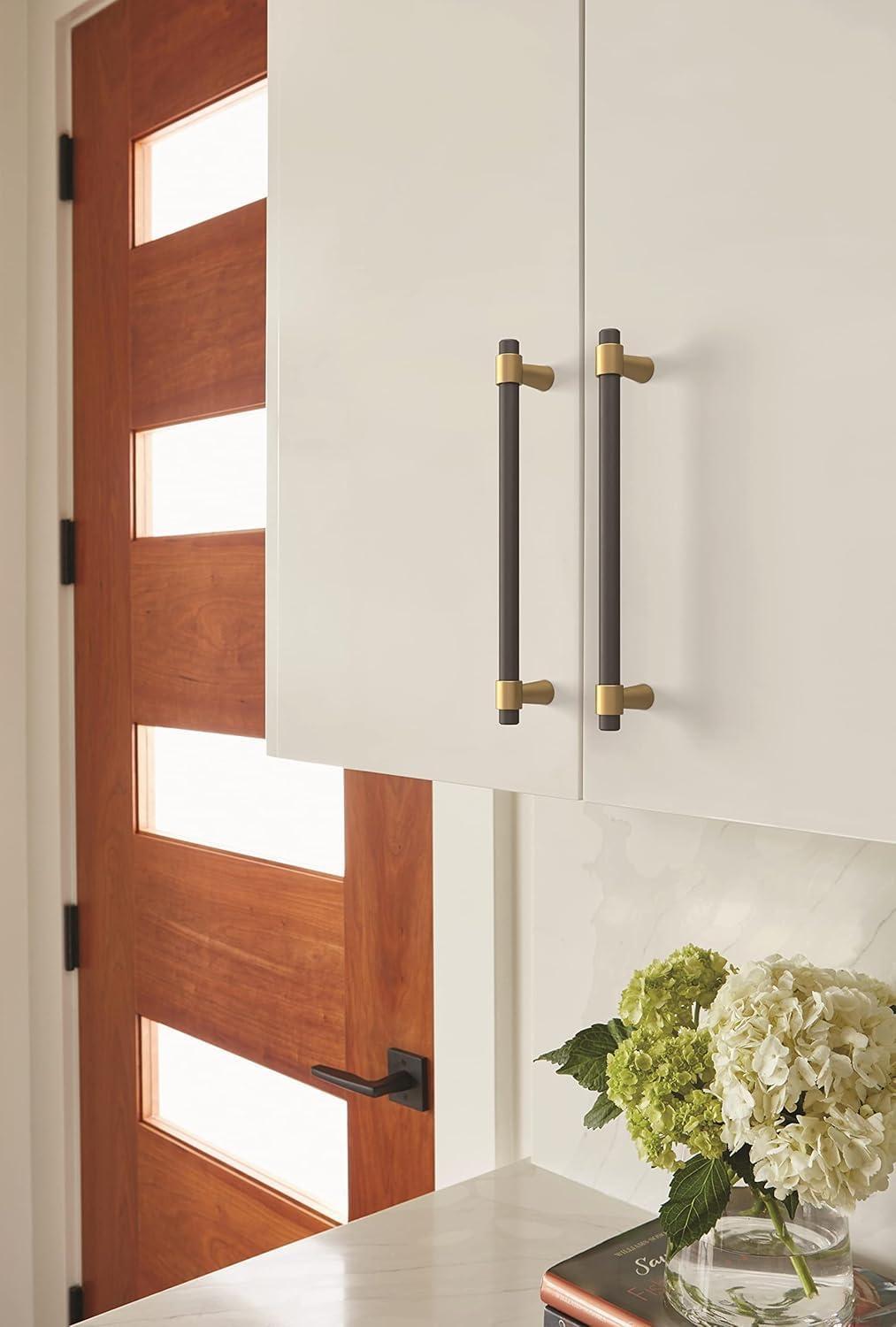 imageAmerock Cabinet Pull Matte BlackChampagne Bronze 334 inch 96 mm CentertoCenter Mergence 1 Pack Drawer Pull Cabinet Handle Cabinet HardwareMatte BlackChampagne Bronze