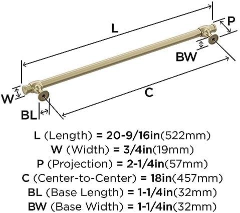 imageAmerock Cabinet Pull Oil Rubbed Bronze 7916 inch 192 mm CentertoCenter Winsome 1 Pack Drawer Pull Cabinet Handle Cabinet HardwareGolden Champagne