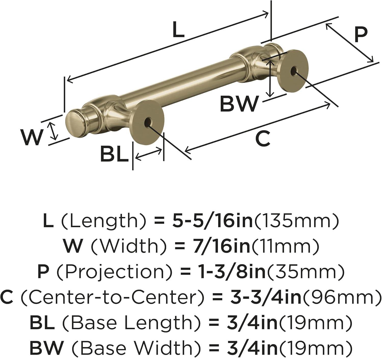 imageAmerock Cabinet Pull Oil Rubbed Bronze 7916 inch 192 mm CentertoCenter Winsome 1 Pack Drawer Pull Cabinet Handle Cabinet HardwareGolden Champagne