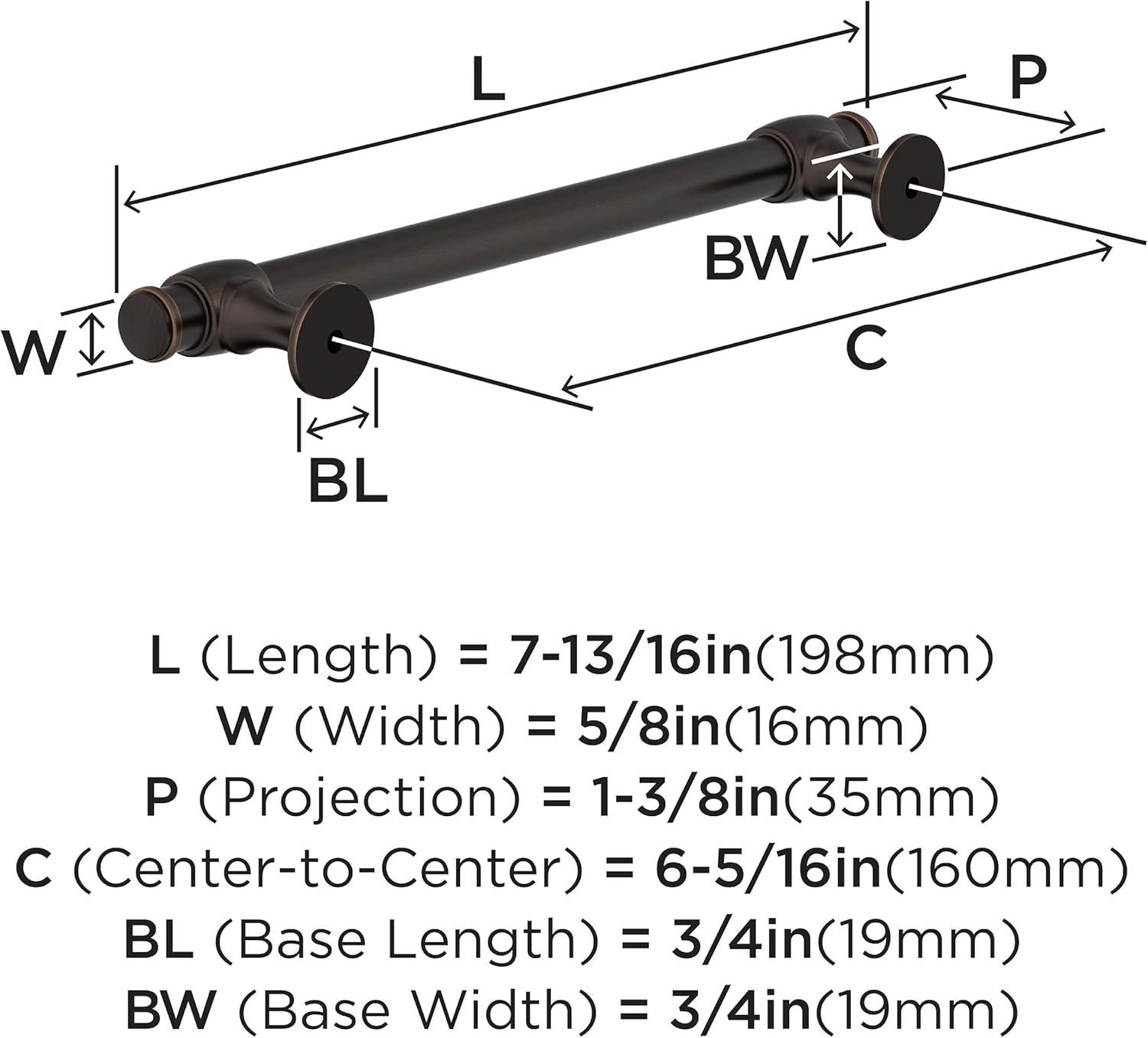 imageAmerock Cabinet Pull Oil Rubbed Bronze 7916 inch 192 mm CentertoCenter Winsome 1 Pack Drawer Pull Cabinet Handle Cabinet HardwareOil Rubbed Bronze