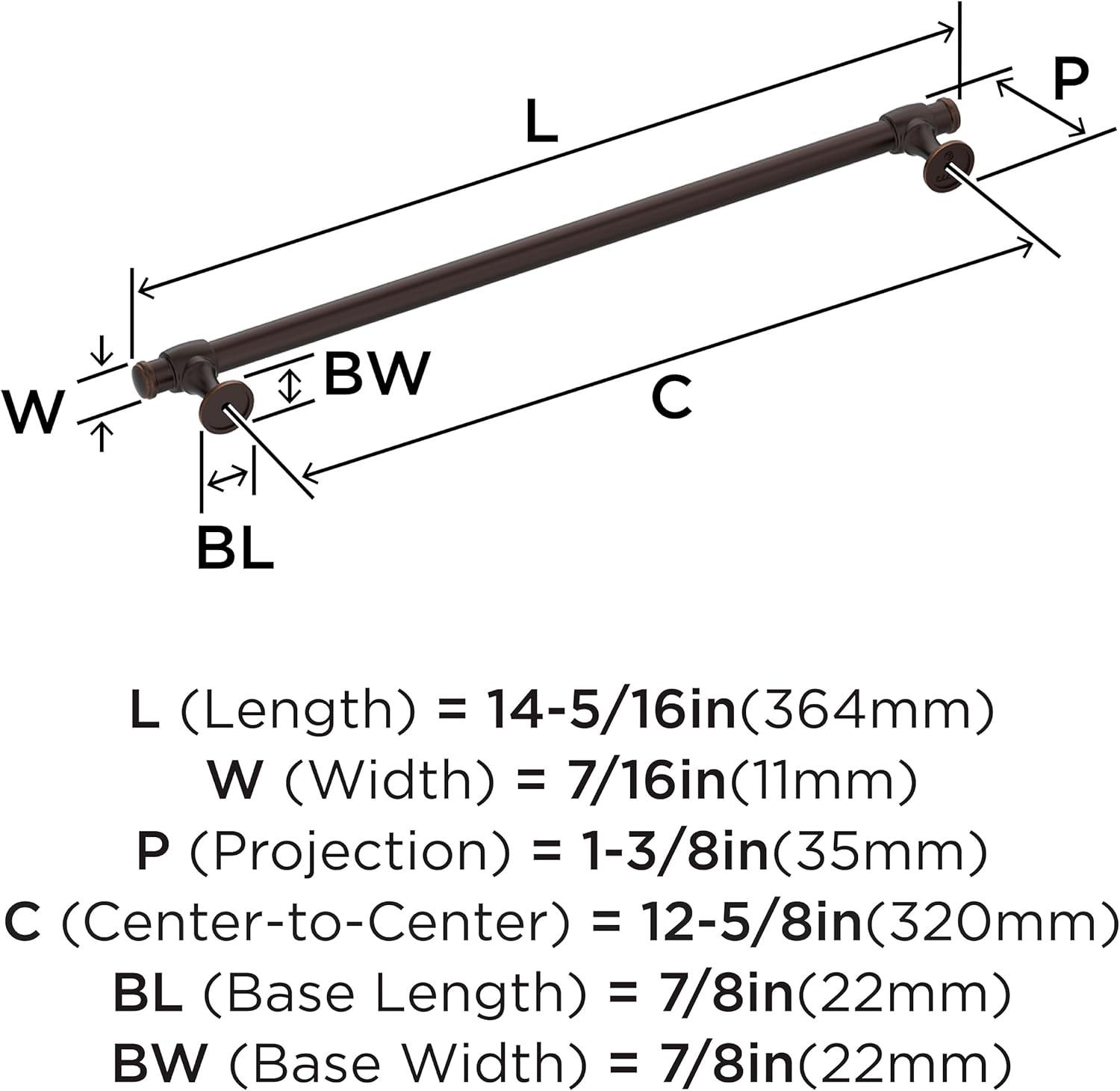 imageAmerock Cabinet Pull Oil Rubbed Bronze 7916 inch 192 mm CentertoCenter Winsome 1 Pack Drawer Pull Cabinet Handle Cabinet HardwareOil Rubbed Bronze