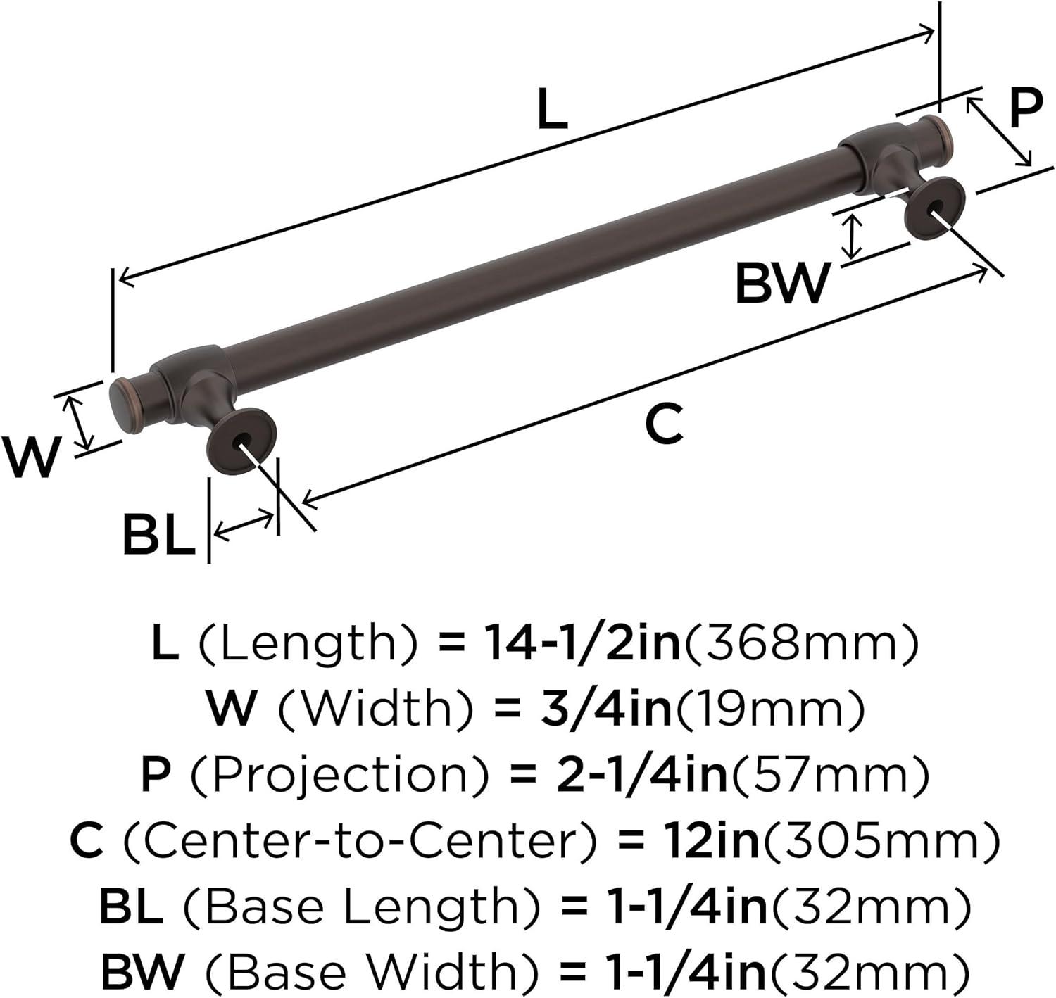 imageAmerock Cabinet Pull Oil Rubbed Bronze 7916 inch 192 mm CentertoCenter Winsome 1 Pack Drawer Pull Cabinet Handle Cabinet HardwareOil Rubbed Bronze