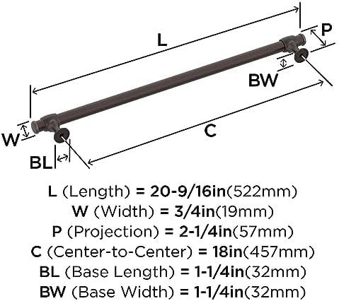 imageAmerock Cabinet Pull Oil Rubbed Bronze 7916 inch 192 mm CentertoCenter Winsome 1 Pack Drawer Pull Cabinet Handle Cabinet HardwareOil Rubbed Bronze