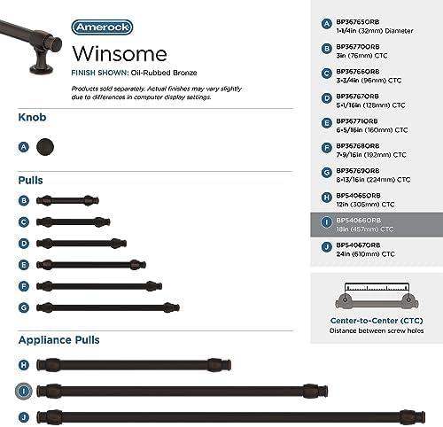 imageAmerock Cabinet Pull Oil Rubbed Bronze 7916 inch 192 mm CentertoCenter Winsome 1 Pack Drawer Pull Cabinet Handle Cabinet HardwareOil Rubbed Bronze