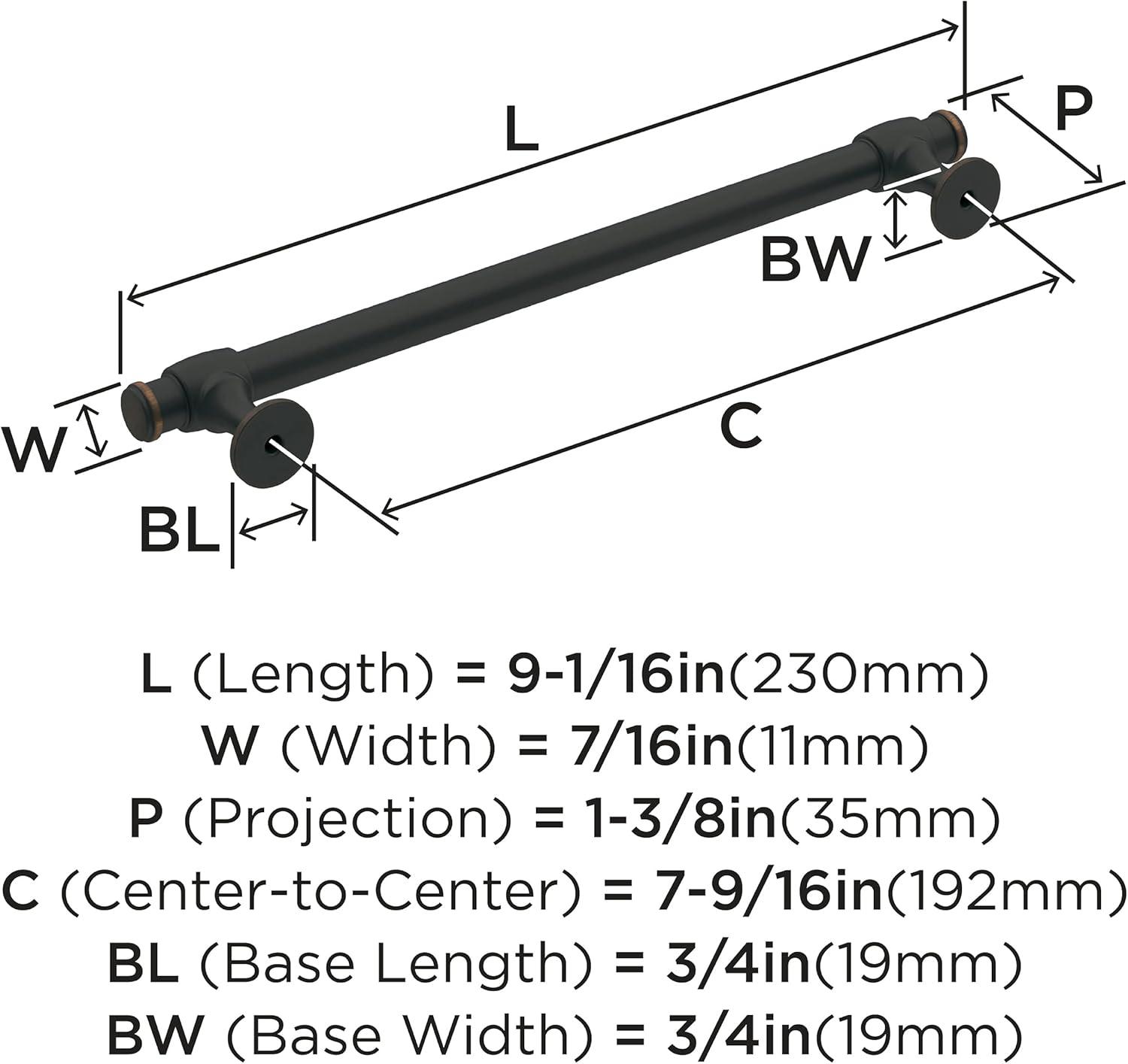 imageAmerock Cabinet Pull Oil Rubbed Bronze 7916 inch 192 mm CentertoCenter Winsome 1 Pack Drawer Pull Cabinet Handle Cabinet HardwareOil Rubbed Bronze