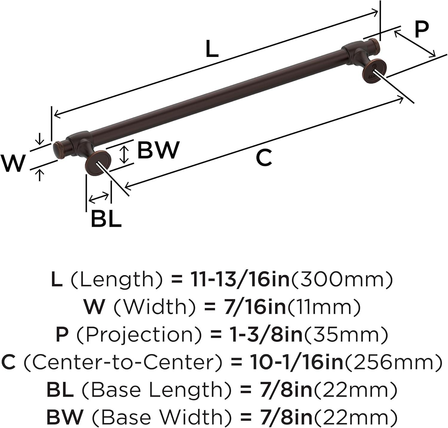 imageAmerock Cabinet Pull Oil Rubbed Bronze 7916 inch 192 mm CentertoCenter Winsome 1 Pack Drawer Pull Cabinet Handle Cabinet HardwareOil Rubbed Bronze