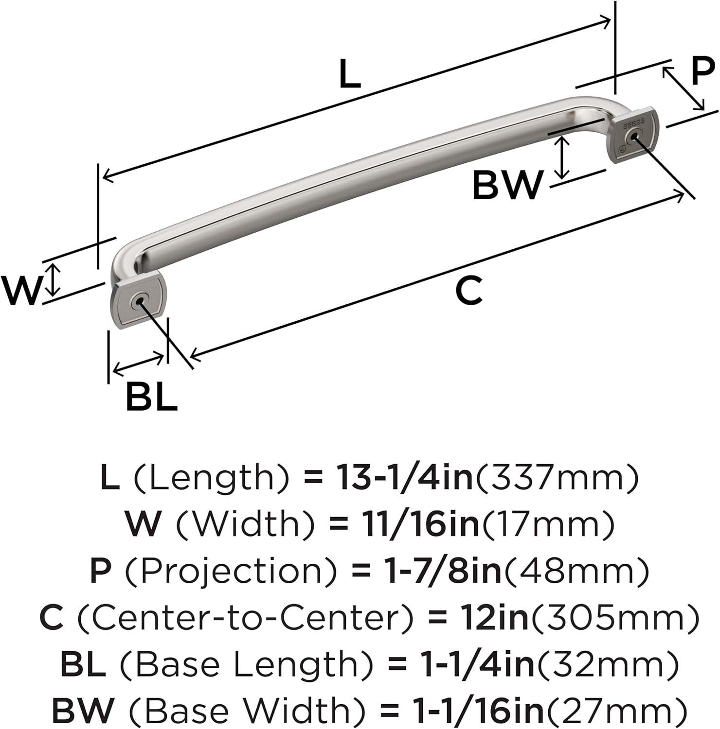 imageAmerock Cabinet Pull Polished Chrome 5116 inch 128 mm CentertoCenter Surpass 1 Pack Drawer Pull Cabinet Handle Cabinet HardwarePolished Nickel