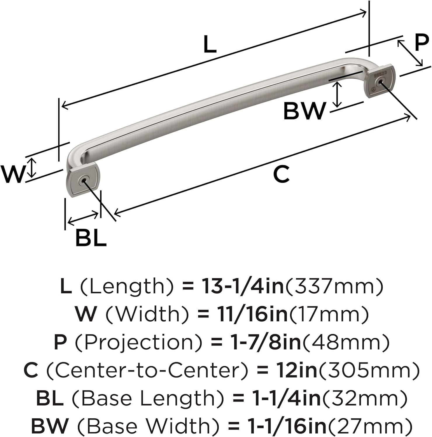 imageAmerock Cabinet Pull Polished Chrome 5116 inch 128 mm CentertoCenter Surpass 1 Pack Drawer Pull Cabinet Handle Cabinet HardwareSatin Nickel