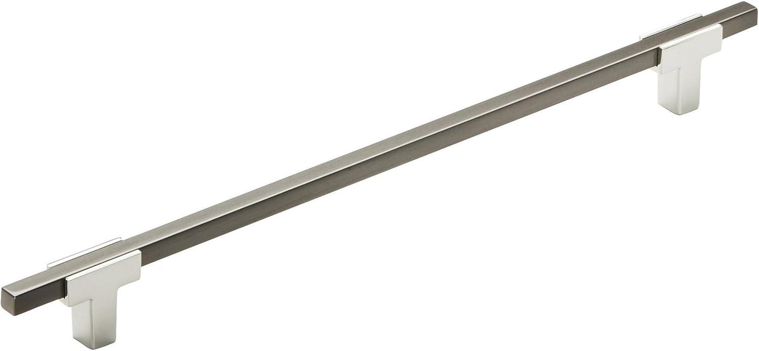 imageAmerock Cabinet Pull Polished ChromeBlack Chrome 10116 inch 256 mm Center to Center Urbanite 1 Pack Drawer Pull Drawer Handle Cabinet HardwarePolished ChromeBlack Chrome