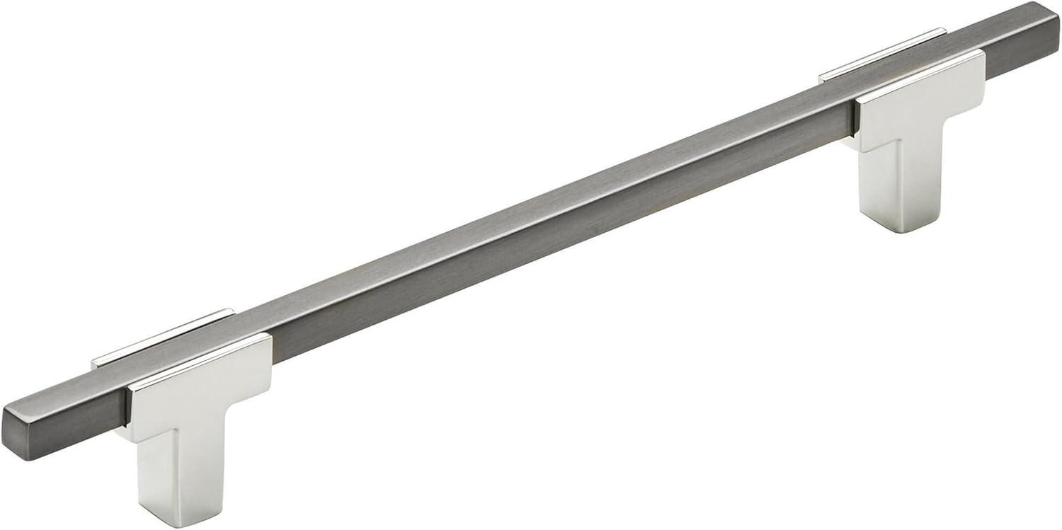 imageAmerock Cabinet Pull Polished ChromeBlack Chrome 10116 inch 256 mm Center to Center Urbanite 1 Pack Drawer Pull Drawer Handle Cabinet HardwarePolished ChromeBlack Chrome