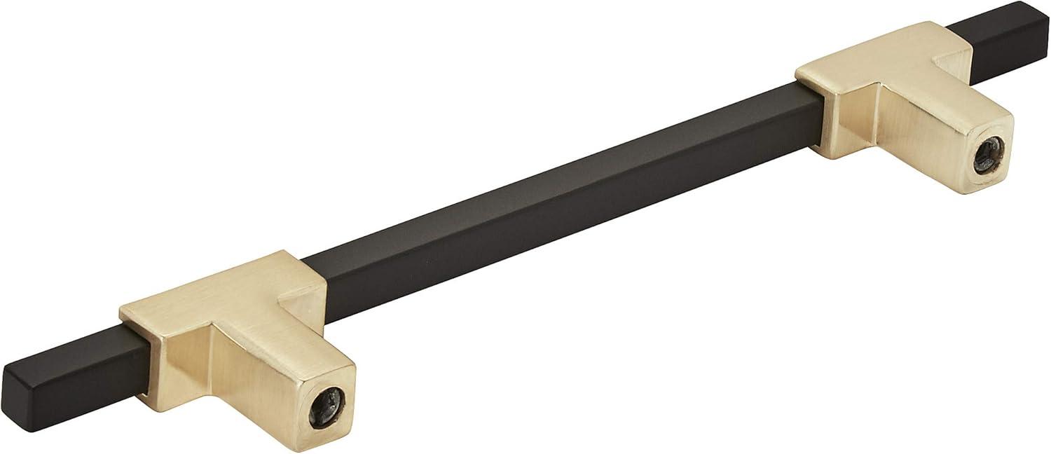 imageAmerock Cabinet Pull Polished ChromeBlack Chrome 10116 inch 256 mm Center to Center Urbanite 1 Pack Drawer Pull Drawer Handle Cabinet HardwareBrushed GoldMatte Black