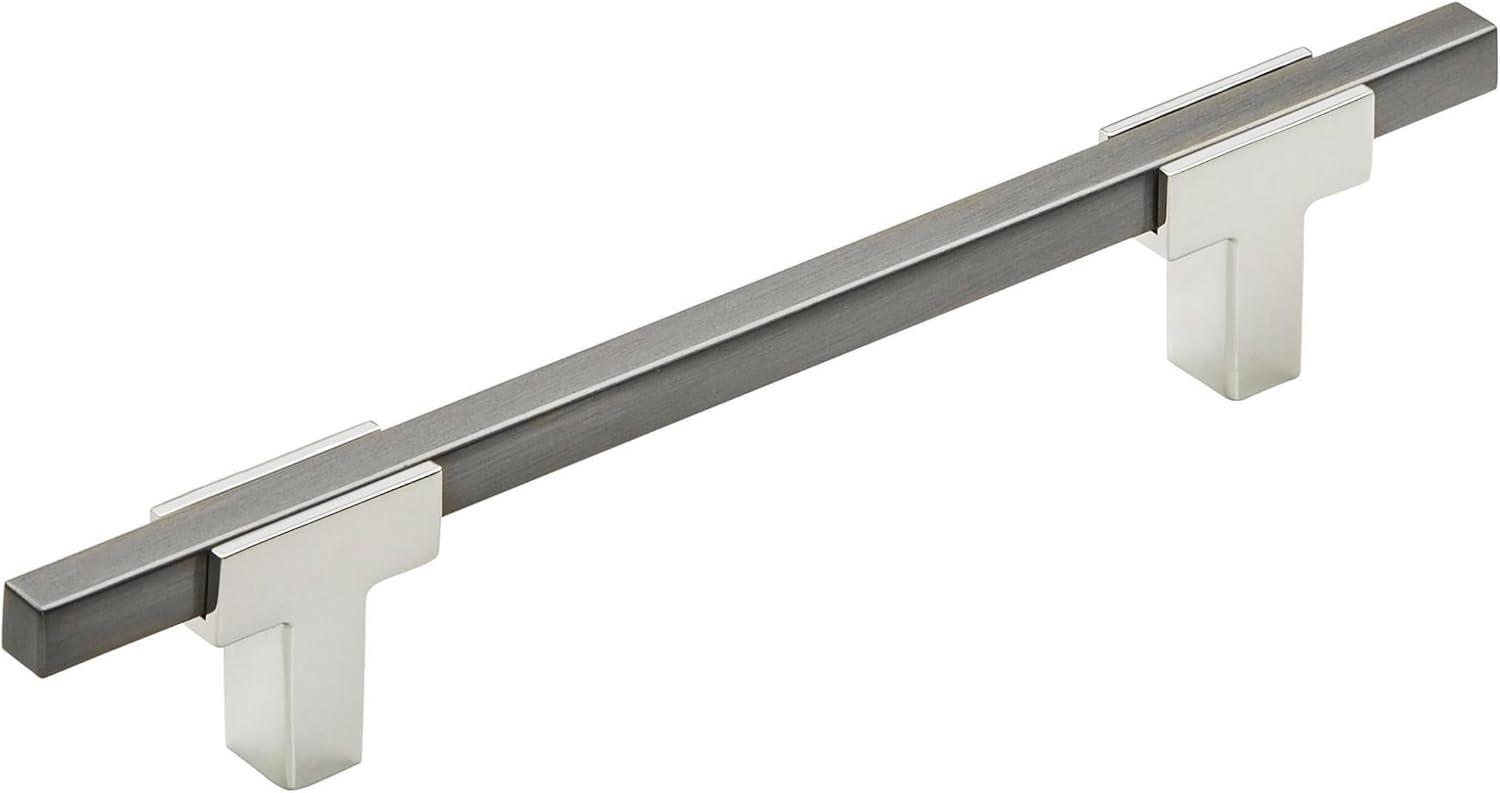 imageAmerock Cabinet Pull Polished ChromeBlack Chrome 10116 inch 256 mm Center to Center Urbanite 1 Pack Drawer Pull Drawer Handle Cabinet HardwarePolished ChromeBlack Chrome